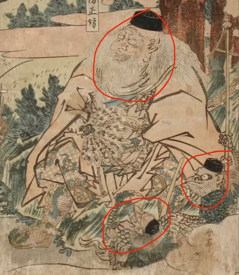 NoahsArk1000's tweet photo. Tengu is an evil character from Japanese mythology. 

I’ve noticed something very specific about Tengu, do you see it?  👺 https://t.co/Ql9GNEwg01