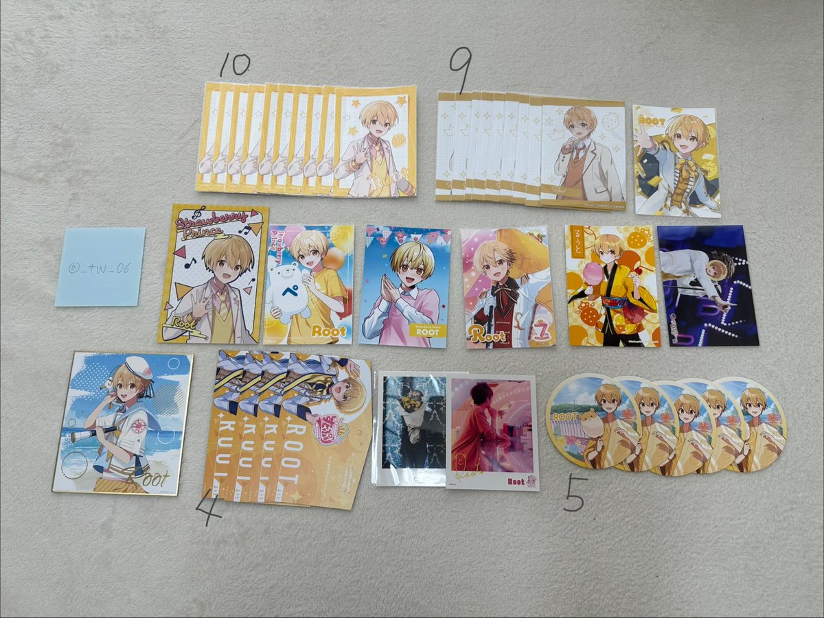 _tw_06's tweet photo. @ari_roo_t 初めまして検索からお声掛け失礼します。
当方画像のものを所持しております。
缶バ、トレカ類、アクキー類は300円/個、
バイスは30~50円/個
ブロマイド類は100円/個で考えております。
早めに手放したいため相談、まとめ売りによるお値下げも可能です。
ぜひご検討よろしくお願いします。 https://t.co/r0eEUzZudG