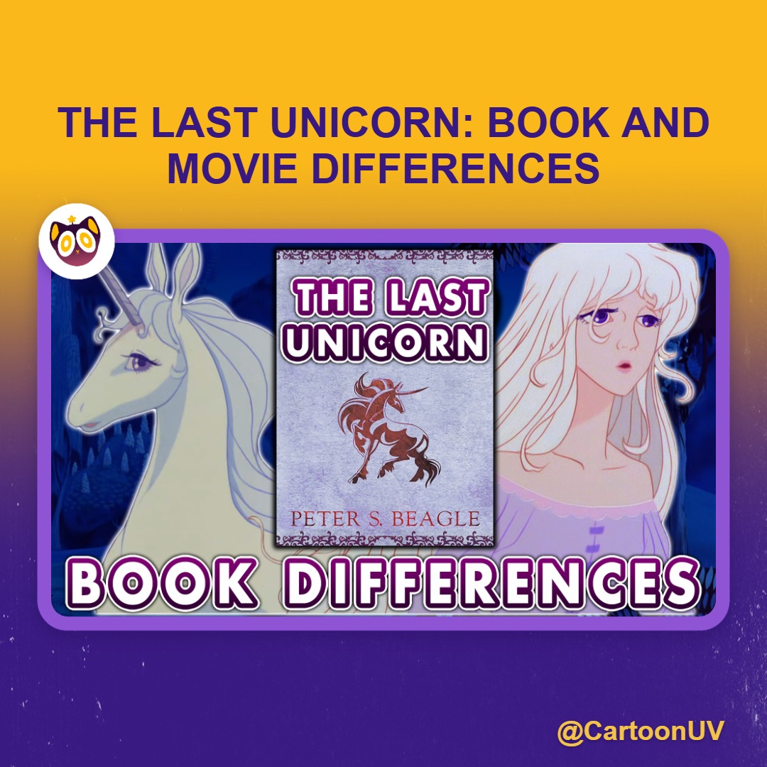 CartoonUV's tweet photo. The Last Unicorn is a dark children's movie from the '80s, but its novel is even darker. Check out our review for all the crazy differences the author himself made to the film!
https://t.co/qKiIsePyMe
#thelastunicorn #animation #bookvsmovie https://t.co/FlZcRJNxHi