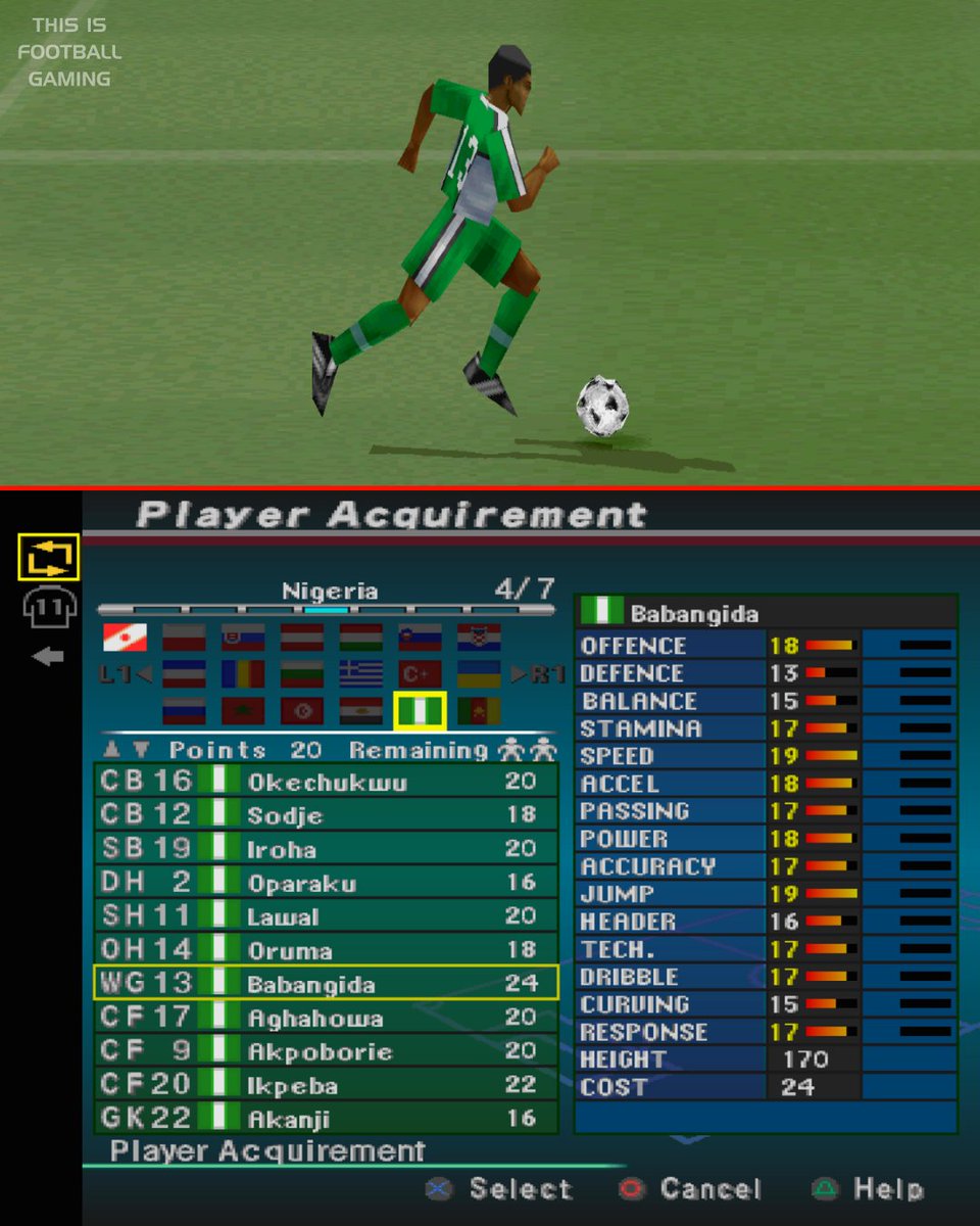 T_I_F_G's tweet photo. Happy birthday to probably the best Master League signing there's ever been. ⚡

Tijani Babangida | Nigeria | ISS Pro Evolution 2 https://t.co/kL5M1TmtLC