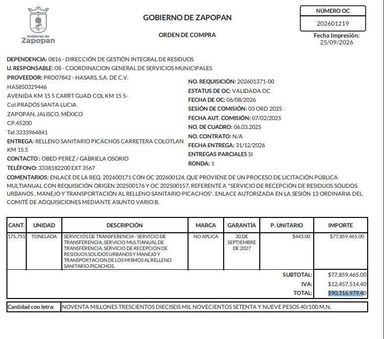 ea_puerto's tweet photo. Justo en medio de la crisis @JuanJoseFrangie le quiere dar 90 millones de pesos a empresa señalada del daño ambiental a las cascadas de Huaxtla y el Río Milpillas. 

En cualquier ciudad normal, si una empresa está dañando el medio ambiente lo primero que se hace es detener cualquier proceso de contratación hasta que no demuestre que está tratando los residuos de una manera adecuada. En Zapopan es al revés. A pesar de estar conscientes de la gravedad de esta crisis @PabloLemusN y @JuanJoseFrangie quieren seguir financiando a Hassars, la empresa señalada del daño ambiental en las cascadas de Huaxtla y el Río Milpillas ¡con más de 90 millones de pesos!. Mientras nosotros denunciamos esta crisis ellos quieren seguir financiándola con recursos públicos. Todo por ambición. De este nivel es la colusión de MC  con los empresarios.