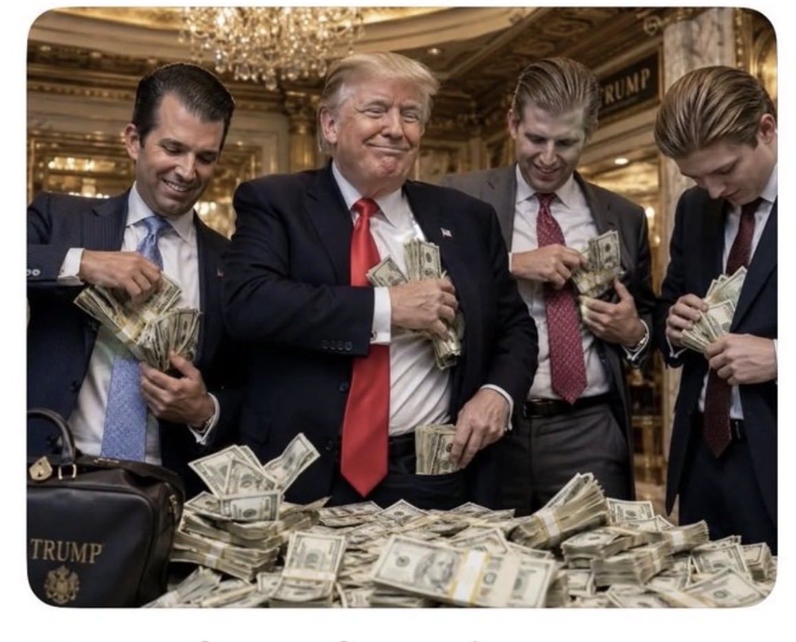 MattH_4America's tweet photo. The golden age for one family...

Expensive gas, food, bills, homes you can't afford to buy, and depression, despair, hopelessness and anger for the forgotten men and women of America Trump once said he cared about.

That's why I'm staying home in November 

Do better next time. https://t.co/xAb6ykJoOx