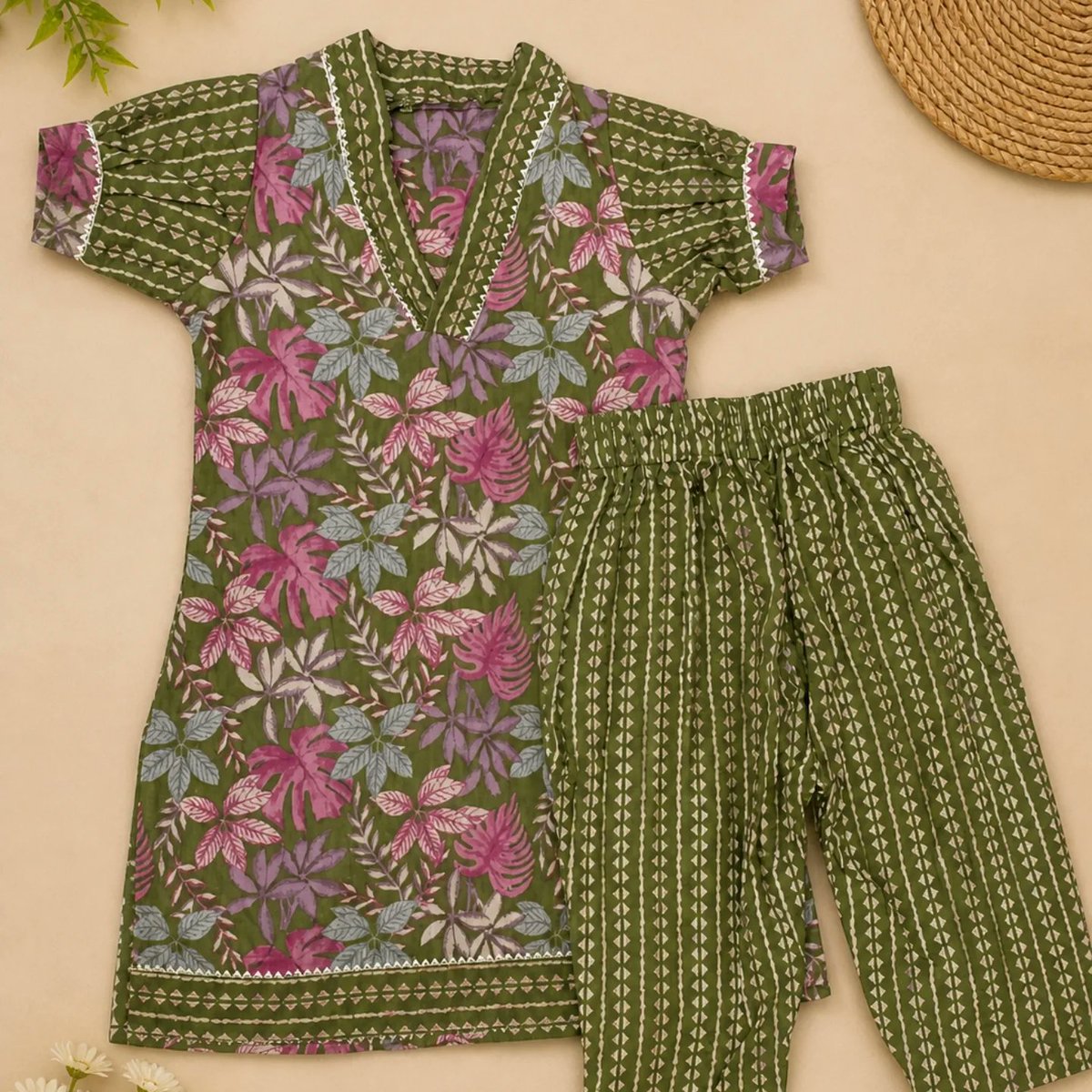 Marchtin85's tweet photo. Tiny Trendz presents customised kurta pajama sets for your little princess. Soft cotton, comfortable and stylish. Available for ages 2–5 years, made with love and customised to your choice. DM to order. https://t.co/vqNz9R6pqe