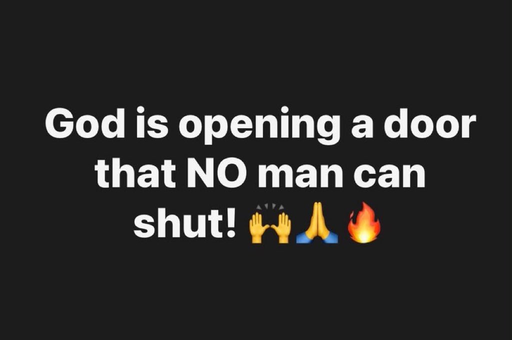 iamdeebarker's tweet photo. God is opening a Major Door for you! https://t.co/WDUTxD2rX2
