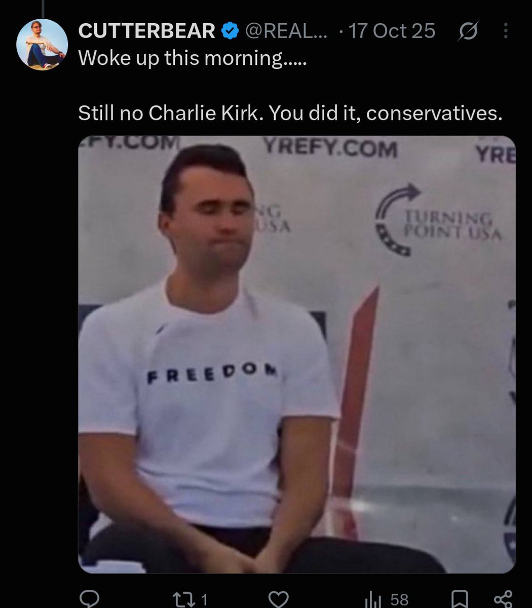 YourPalNyanus's tweet photo. Why is it the people who are so afraid of mere words, are so overjoyed with a violent and horrifying public assassination of an innocent father?

Someone he even agreed was no more than a moderate right winger? 🤔 https://t.co/jcMNPy1fyP