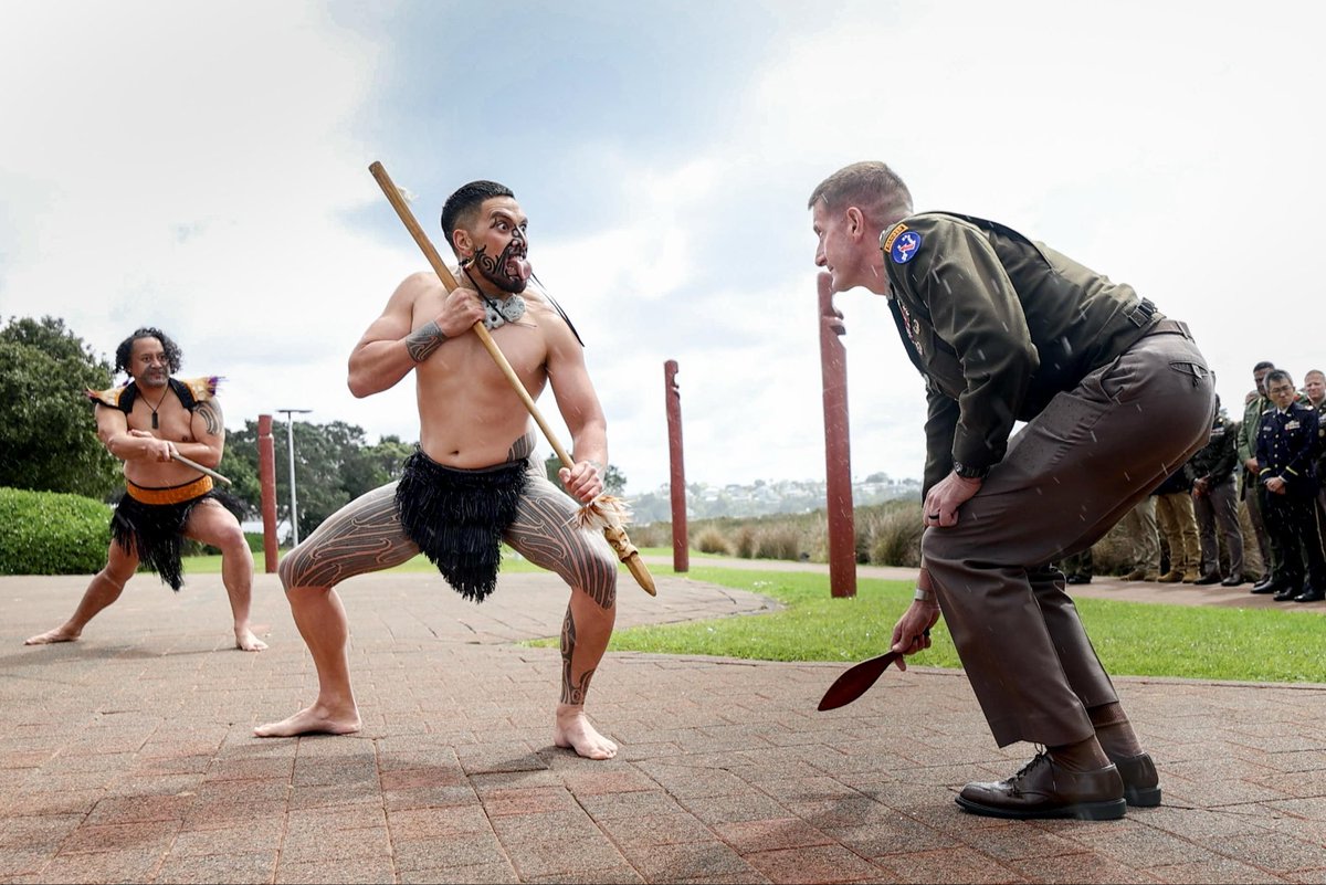 USARPAC's tweet photo. During IPAMS26, delegates broke away from the seminar to attend a Pōwhiri ceremony, sharing in the M��ori traditions that reflect the importance of coming together on the marae.
#IPAMS26 #AlliesandPartners #StrengthThroughUnity #FreeAndOpenIndoPacific. https://t.co/hkDxD7iEzL