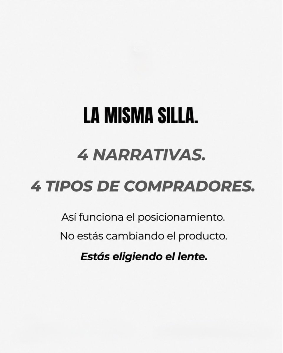 m7uruguay's tweet photo. 𝐋𝐀 𝐌𝐈𝐒𝐌𝐀 𝐒𝐈𝐋𝐋𝐀. 𝟒 𝐌𝐀𝐍𝐄𝐑𝐀𝐒 𝐃𝐄 𝐕𝐄𝐍𝐃𝐄𝐑𝐋𝐀.

Podés vender el resultado, presentar un problema, conectar con la identidad de tu público o generar una asociación.

▫️▪️▫️▪️▫️

M7 / Comunicación

#marketing #comunicacion #estrategia #rivera #uruguay https://t.co/P94X2IVsQn