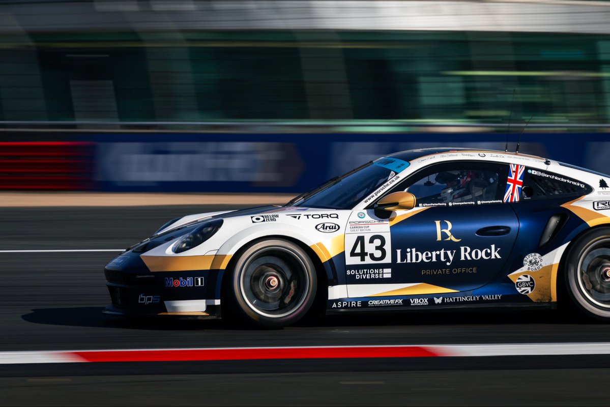 teamparkeracing's tweet photo. Day 1 ✅ 

Both our Carrera Cup and Sprint Challenge drivers have been out on track, getting valuable laps under their belts ahead of a busy weekend of racing.

Now it’s time to get ready for qualifying💪🏼

#TeamParkerRacing #CarreraCupGB #SprintChallengeGB https://t.co/NiGHUlddta
