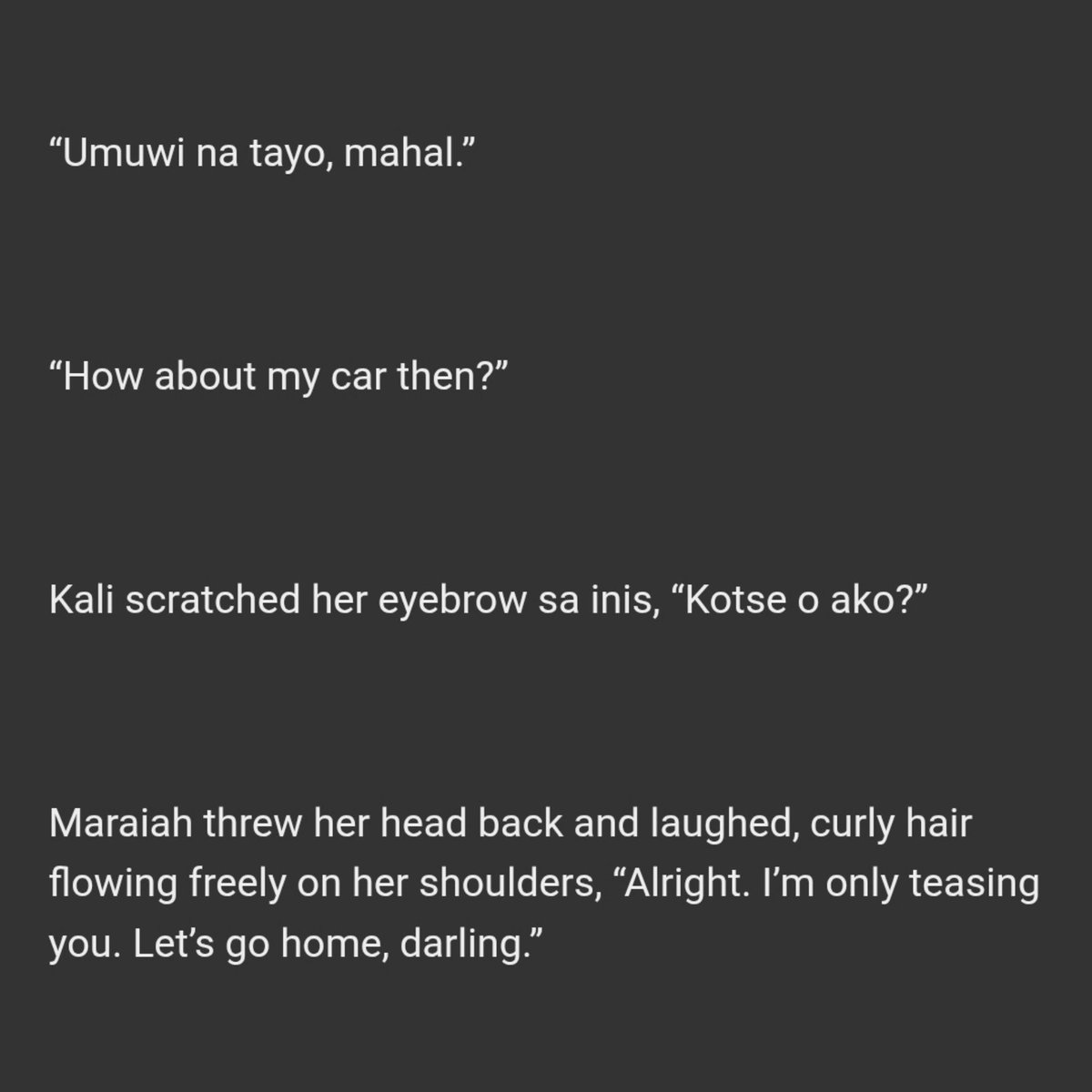 Rawrbz's tweet photo. Eto pala yung nangyari pagkasakay nila Maraiah at Kali sa car from Chapter 43 of #ThatAU https://t.co/AiRvRDZd4q