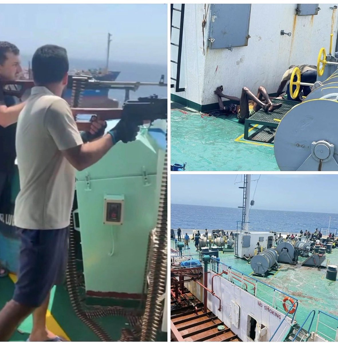 buraktalhauzun's tweet photo. Iraklı Şağaniye aşireti, aşirete mensup bir iş insanının Somali korsanları tarafından kaçırılan petrol gemisini kendi adamlarıyla takip edip bulduklarını sonra gemiyi ele geçirdiklerini açıkladı.

Somali hükümetiyle koordinasyon kurup gemiye ulaşıyorlar, korsanlarla beş saatten fazla çatışıyorlar. Çatışmada bazı korsanlar öldürülüyor, bazıları esir alınıyor ve gemi kurtarılıyor.

Irak’tan bir aşiret, Somali açıklarında korsanların elindeki petrol gemisini silahlı operasyonla kurtarmış.

Haberin her satırı bir öncekinden daha ilginç.