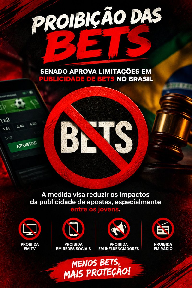 Filiipe_ofc's tweet photo. 🚨URGENTE🚨
 
⚠️Governo proíbe as bets em todo o Brasil. Novos aportes estão vedados e os valores disponíveis nas contas deverão ser resgatados até segunda-feira (5), às 23h59. Caso contrário, as empresas deverão comunicar os bancos para devolver os recursos aos apostadores. https://t.co/mzj3ZOHmvk