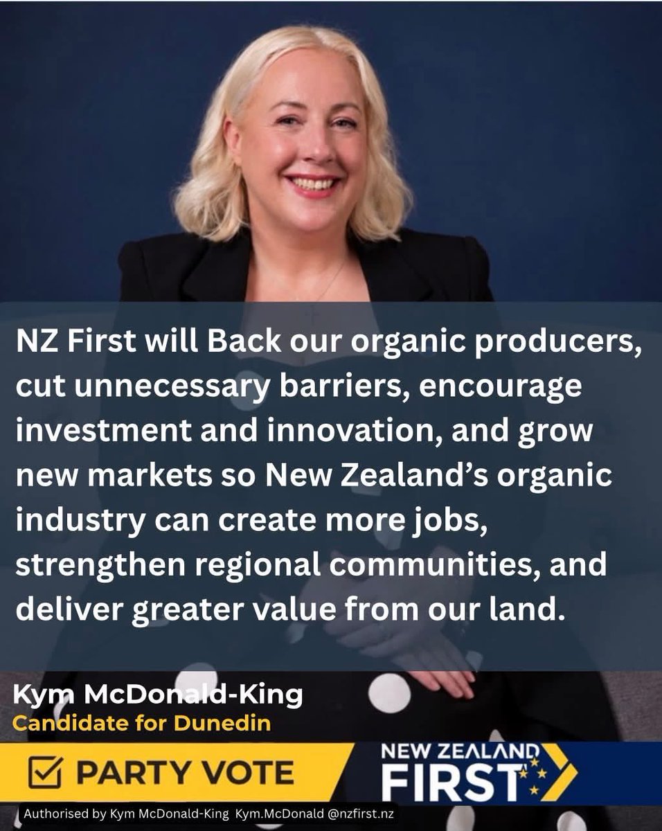 KymMcDoNZF's tweet photo. 🇳🇿NZ First Health Policy!

New Zealand First will:

1.     Put prevention back at the heart of healthcare.

2.     Have a strong focus on metabolic health, the key driver of chronic illness.

3.     Ensure that informed consent is a core part of quality healthcare.

4.     Recognise that consumer choice is what leads to healthier decisions.

5.     Promote nutrition from primary school to medical school.

6.     Require a full independent review of our dietary guidelines.

7.     Reduce administrative burden and restore professional autonomy in General Practice.

8.     Support our GPs by bringing health coaches into primary care.

9.     Find better ways to acknowledge our nurses.

10. Fund our New Zealand scientists to assess nutritional interventions for preventing and treating mental illness.

11.      Remove Medsafe/Pharmac barriers to recognised safe nutrients.

12.    Invest in hospital trials to assess the effectiveness of intravenous vitamin C pre- and post-surgery for preventing and treating infections.

13.      Fund a review of vitamin D and determine optimal levels for maintaining health.

14. Support farmers and growers by investing in agricultural innovation that improves productivity, soil health, sustainability and resilience while researching practical alternatives to potentially harmful agricultural sprays.

15. Back our organic producers, cut unnecessary barriers, encourage investment and innovation, and grow new markets so New Zealand’s organic industry can create more jobs, strengthen regional communities, and deliver greater value from our land.

We need a serious direction change of what our health system does and how it is funded!