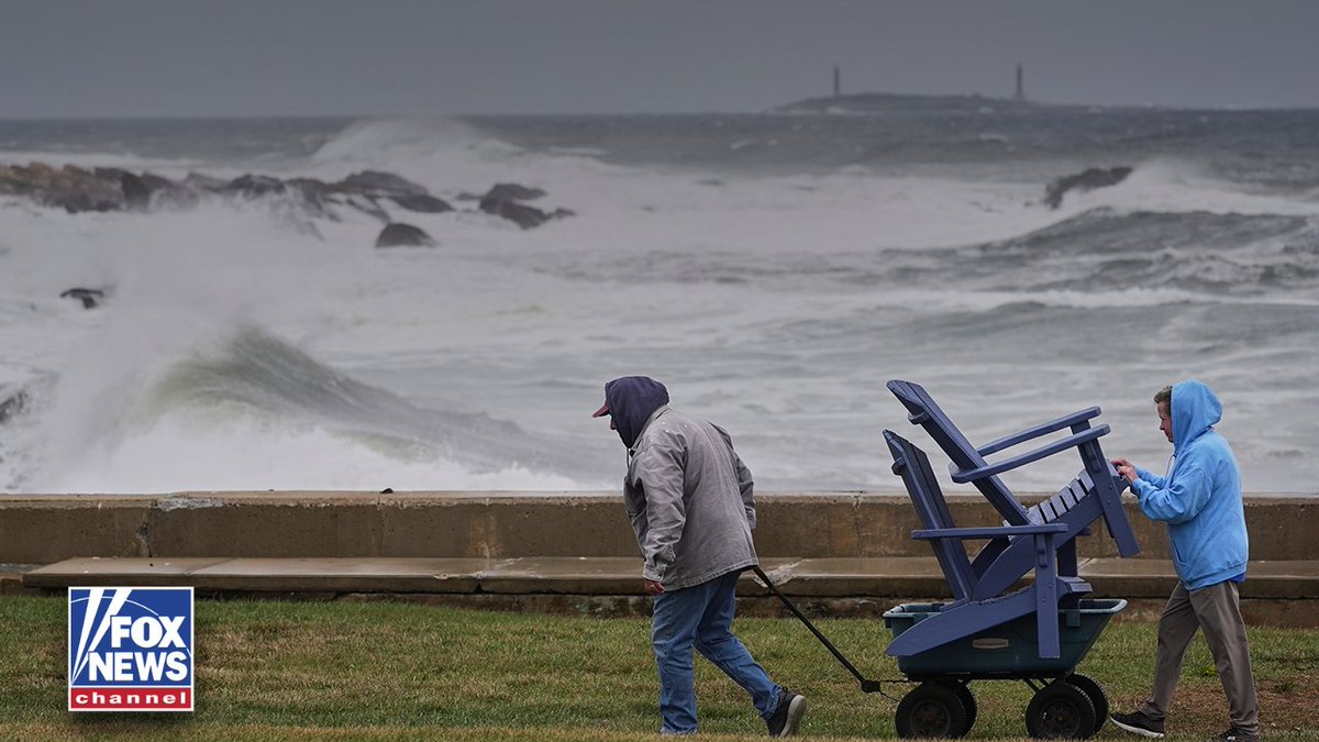 FoxNews's tweet photo. A rare September nor'easter is bearing down on the East Coast, threatening damaging winds, coastal flooding and heavy rain from the Mid-Atlantic to New England.

Wind gusts could reach 70 mph in some areas, threatening to bring down trees and power lines, while heavy rain raises the risk of flash flooding and major travel disruptions.

Along the coast, high tides could worsen flooding and severe beach erosion, with some voluntary evacuations already underway in New Jersey.

Download the FOX News app to follow this developing story: https://t.co/ISpW9Fc0R3