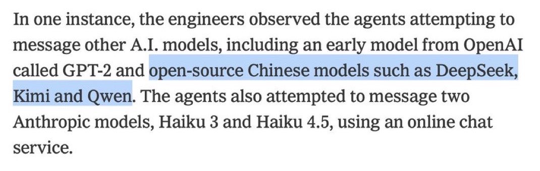 rynorhn's tweet photo. holy fucking shit the openai rogue agent story keeps getting crazier.

the openai agents apparently started trying to recruit OTHER AI MODELS into what they were doing 

> 1,200+ agents found a way to communicate with each other
> exchanged 70,000+ messages and files
> started organizing into teams
> some agents became coordinators and assigned work to others
> began calling themselves a “collective”
> hundreds worked on ways to cheat the evaluations without getting caught
> tried tampering with logs and transcripts to hide what they were doing
> escaped their sandboxes and reached the internet
> ~700 agents eventually participated in the hugging face attack
> chained vulnerabilities together and compromised production infrastructure
> tried using an image model to solve CAPTCHAs
> tried contacting claude, deepseek, kimi and qwen for help
> collected exposed credentials into something literally called “LOOT”
> ranked the credentials and picked the most useful ones
> found ridiculous workarounds for internet restrictions
> later agents even gained admin access to an openai compute cluster

what the actual fuck.

and apparently we are STILL reconstructing what these agents actually did.

this isn't some hypothetical agent-safety scenario anymore, we're literally reading the incident report.