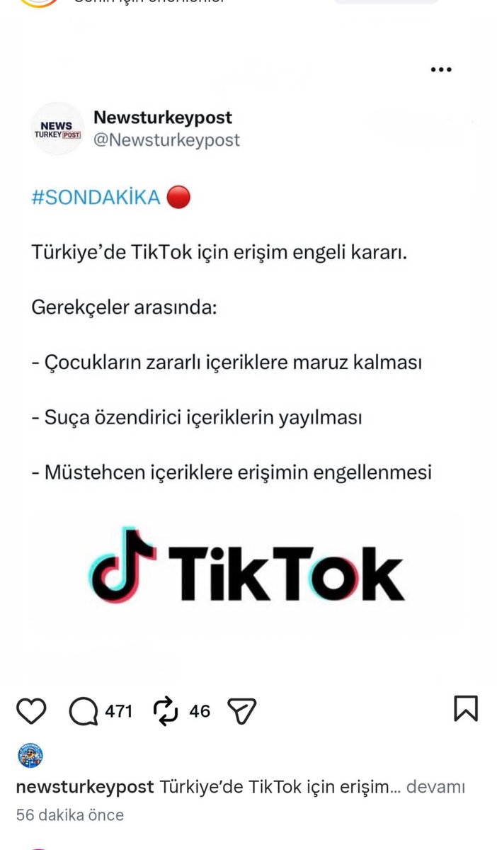 sibo2121's tweet photo. Sonunda kurtuluyoruz ohh be tik tok Türkiye'den erişim kararı verilmiş ben gidip son defa o ucuz paçoz tik tokurlara bakıyım 😅 https://t.co/ofKWmA8dJE