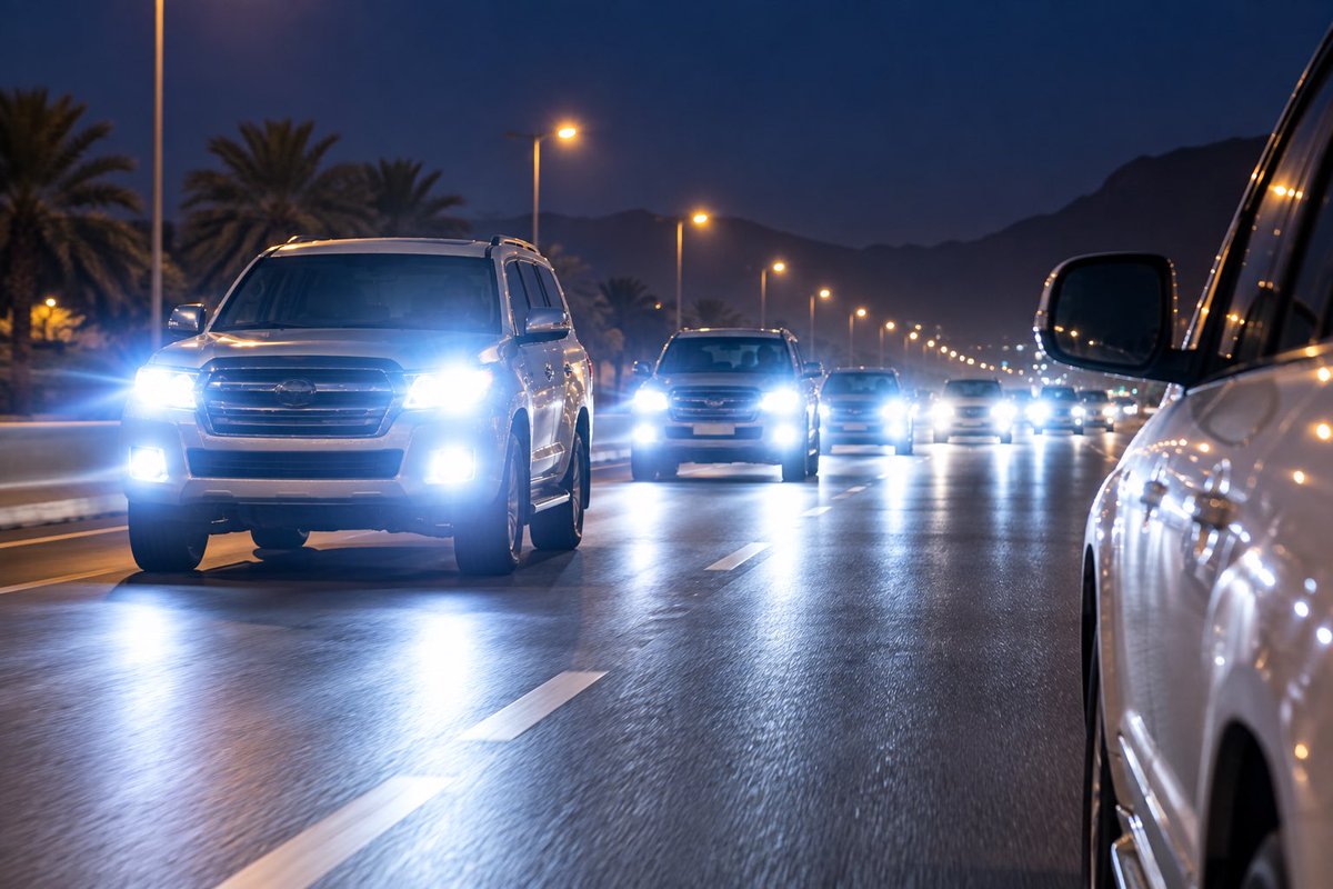 ahmedksb's tweet photo. @RoyalOmanPolice 
@AlroyaNewspaper 
مناشدة إلى سعادة المفتش العام للشرطة والجمارك، نأمل التوجيه بحملة ضد محلات تركيب الزينون التجاري والمركبات ، لما تسببه هذه الاضاءات من إزعاج وخطر على مستخدمي الطريق وحجب الرؤية عن السائقين خصوصًا ليلًا. نأمل اتخاذ ما يلزم حفاظًا للسلامه https://t.co/Eiynsx2tG8