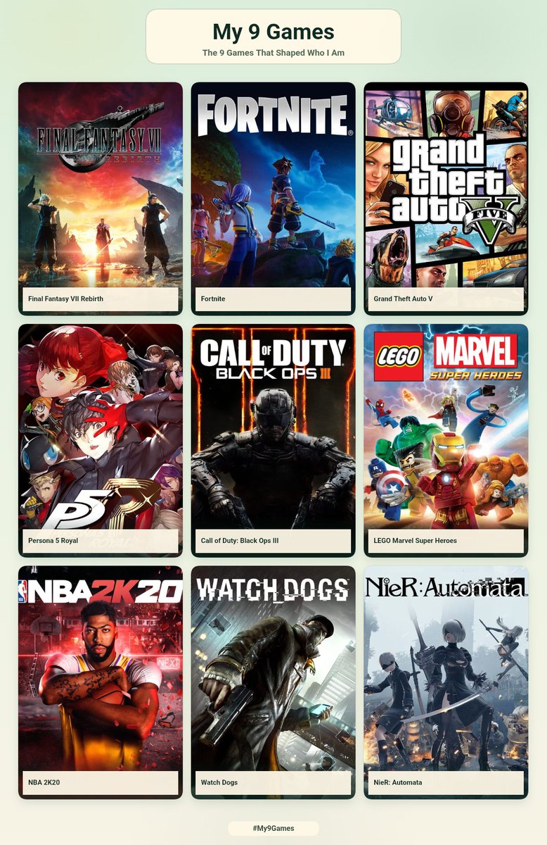 fwdukee's tweet photo. my t9 games and anime https://t.co/NHOKuxbY69