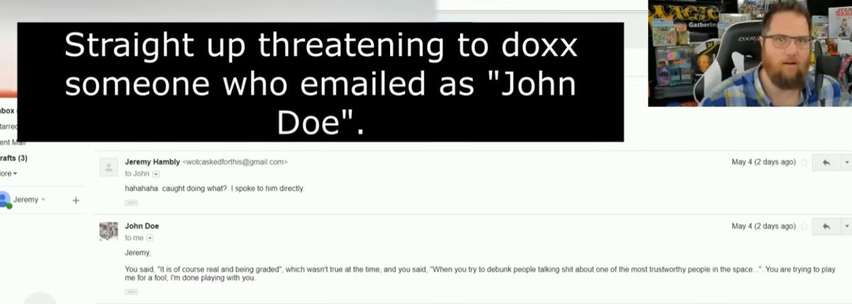 dirteater82's tweet photo. Look at ole Hambly threating to Doxx someone back in the day. First it will be your YouTube, right Jer? https://t.co/tB11AFnChJ