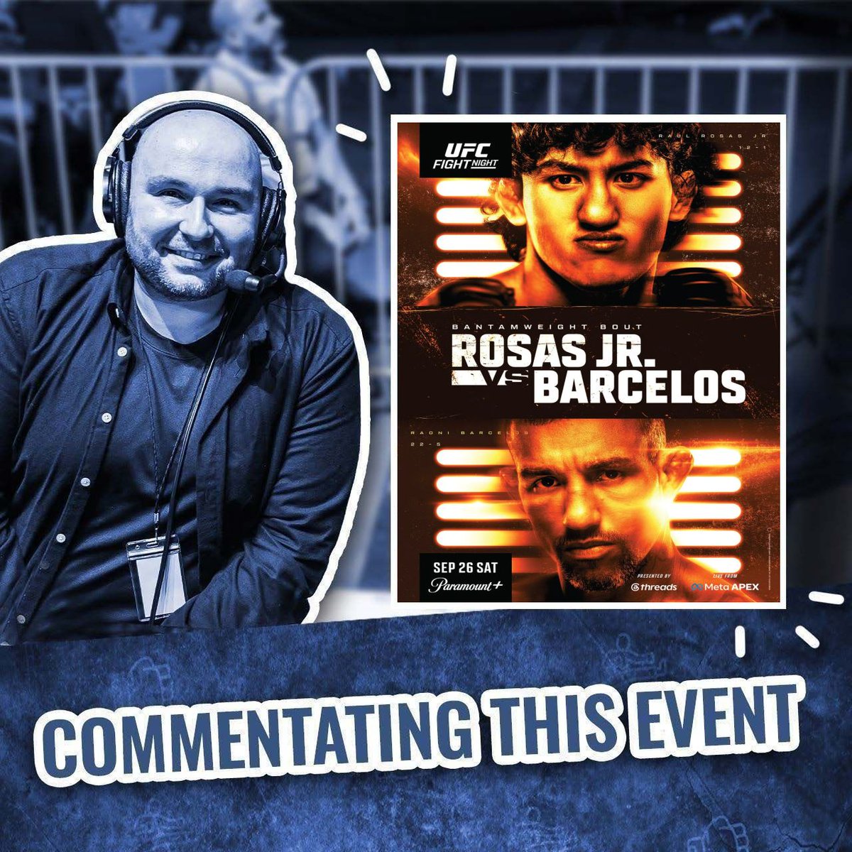 FightOneCom's tweet photo. #UFC Fight Night: Rosas Jr vs. Barcelos 
in der Nacht von SA auf SO ab 2:00 Uhr 
Die Main Card live im #DAZNFightClub https://t.co/U7e9N5xvvy