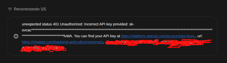 alexander_bele's tweet photo. @thsottiaux HELP🚨🚨
unexpected status 401 Unauthorized: Incorrect API key provided

ChatGPT Desktop (Linux) https://t.co/rhDH2WJtq5