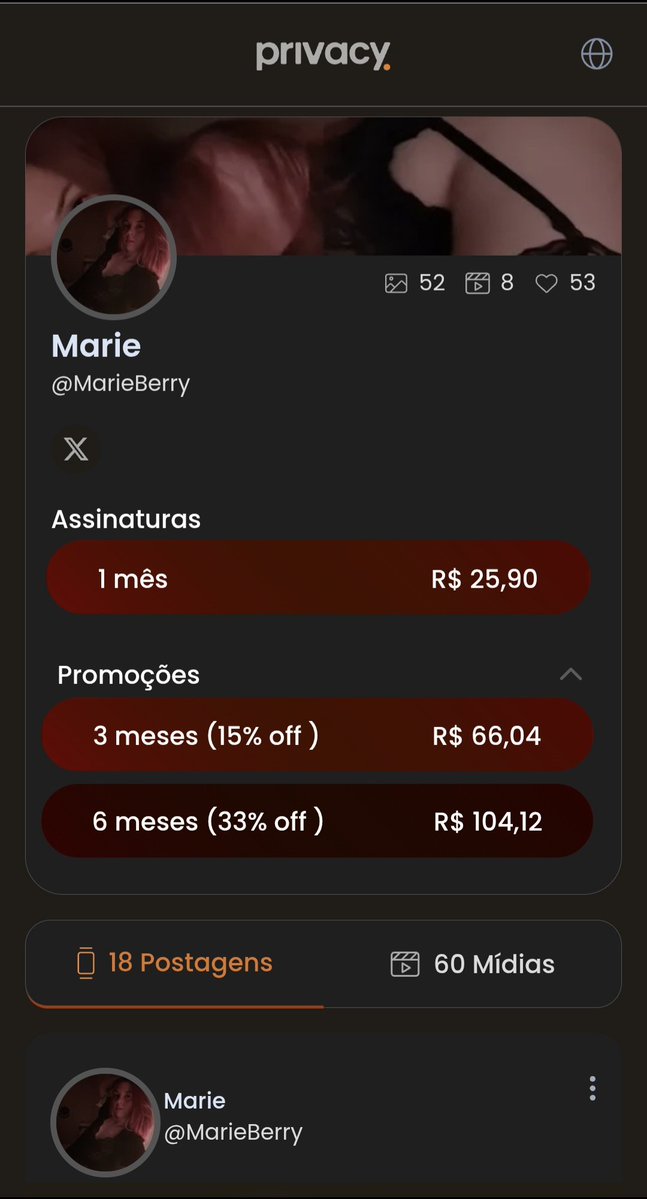 ofmarieberry's tweet photo. ❤️‍🔥PROMOÇÃO RELÂMPAGO❤️‍🔥

🧡Quem assinar meu privacy até 𝙎𝙀𝙂𝙐𝙉𝘿𝘼-𝙁𝙀𝙄𝙍𝘼 𝟮𝟴/𝟬𝟵 vai 𝙂𝘼𝙉𝙃𝘼𝙍 um video personalizado de 𝟭𝟬 𝙈𝙄𝙉𝙐𝙏𝙊𝙎 (apenas o vídeo seria R$100,00!).

❤️Então CORRE e aproveita essa oferta IMPERDÍVEL!!

Link do 🧡 nos comentários! https://t.co/Zpf7taG3cV