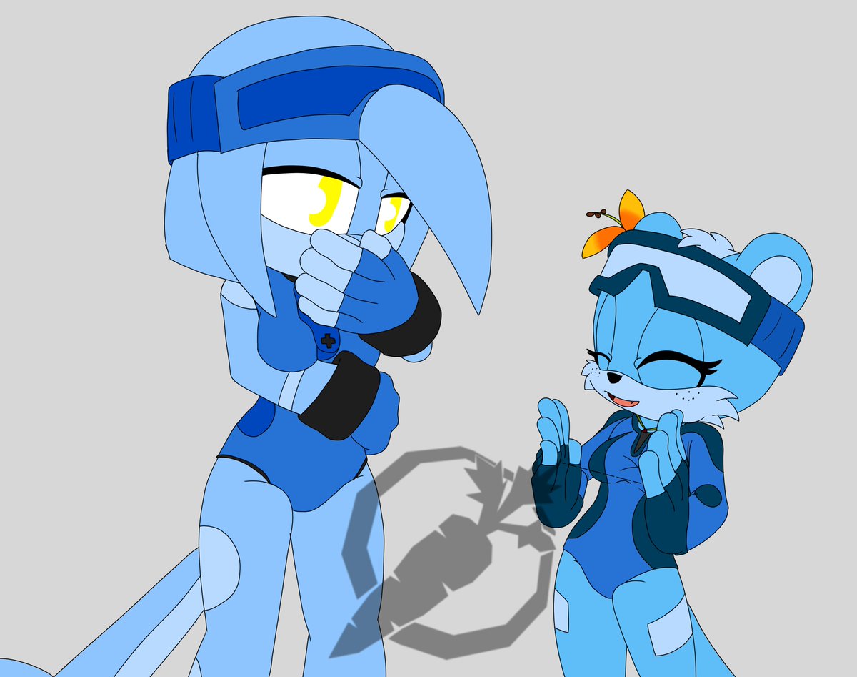 The_Carrot_Farm's tweet photo. Sketch co/m1ss1on for @LavenPanda of their version of Hahli  and my version of Gali talking about...something..

If you have any question or want a co/m1ss1on (normal art or comics), you can send me a dm here or in my discord https://t.co/TiGjV7Wd2M