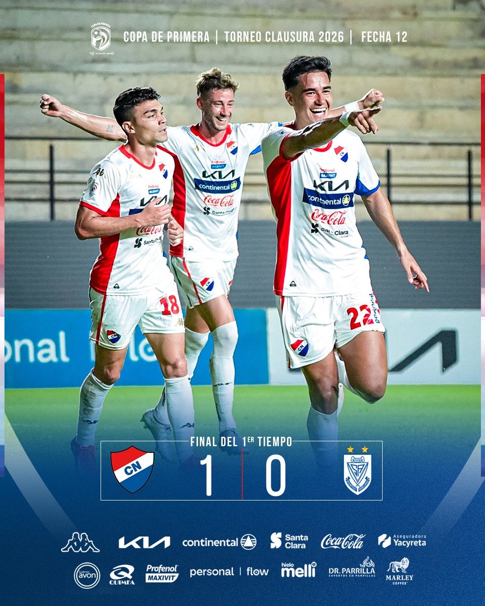 clubnacionalpy's tweet photo. #Clausura2026🏆

✅️ Fecha 12

𝗙𝗶𝗻𝗮𝗹 𝗱𝗲𝗹 𝗣𝗿𝗶𝗺𝗲𝗿 𝗧𝗶𝗲𝗺𝗽𝗼

Nacional 1️⃣ - 0️⃣ Ameliano 

⚽️ Rodrigo Melgarejo 

 #VamosNacional 🔴⚪️🔵 https://t.co/mspzLa4nVt