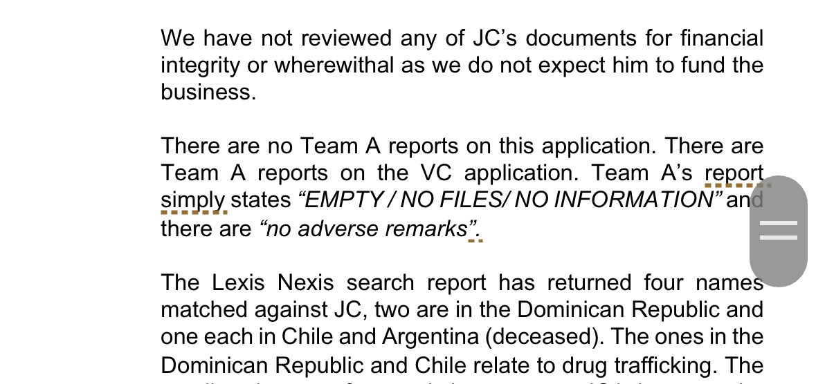 nothalfretired's tweet photo. 7. In a database check of managing director of Rollbit, Jorge Castillo, he was linked to 4 criminals. 

2 Dominican Republic nationals linked to drug trafficking 

1 Chile national also linked to drug trafficking 

1 Argentinian national who is now deceased (presumably DT also). https://t.co/7kqcEQw2Zi