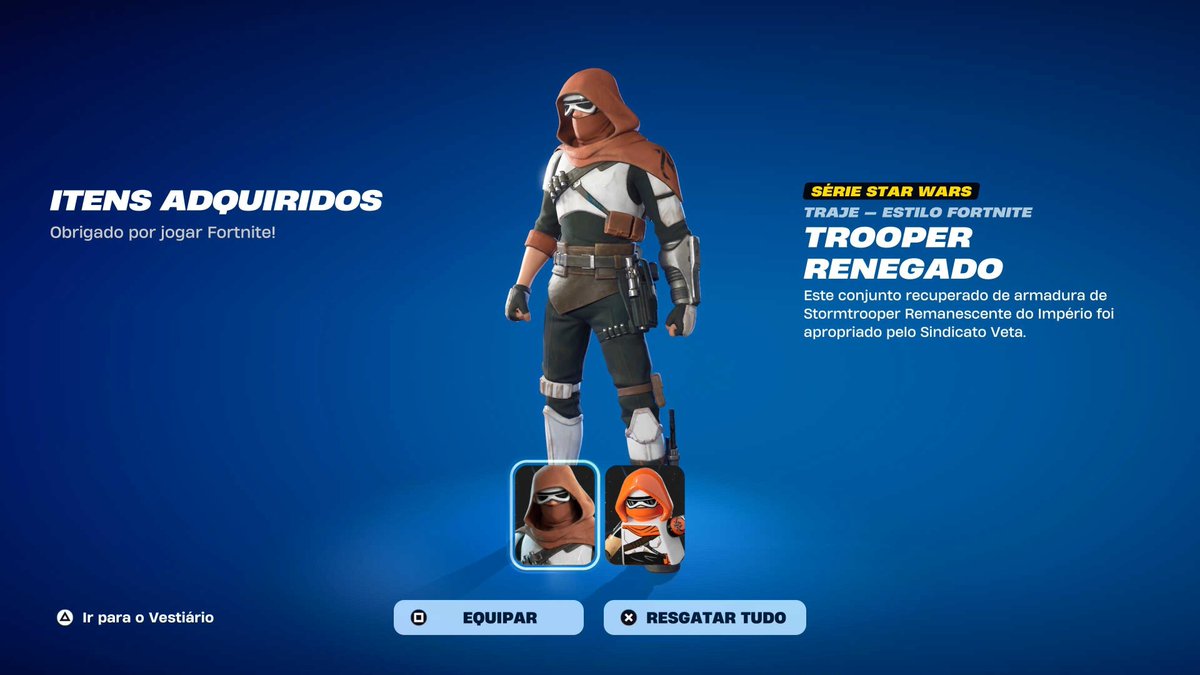 Fallzera's tweet photo. Algum amigo ainda não tem o Trooper Renegado? Se estiver na minha comunidade do discord me comenta seu id para eu adicionar as moedas para resgatar um código. (Vou escolher 5 apenas) https://t.co/6GzQyxJdR7