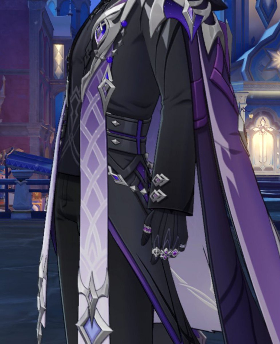 oigwrry's tweet photo. pantalone has this shadow highlighting his chest but his model is skinny, however, he's not completely flat either. yet there's no way whatever chest he has would stand out like varka's model so he has like a schrödingers chest, he has it and he doesn't https://t.co/6ndiT2aRU7