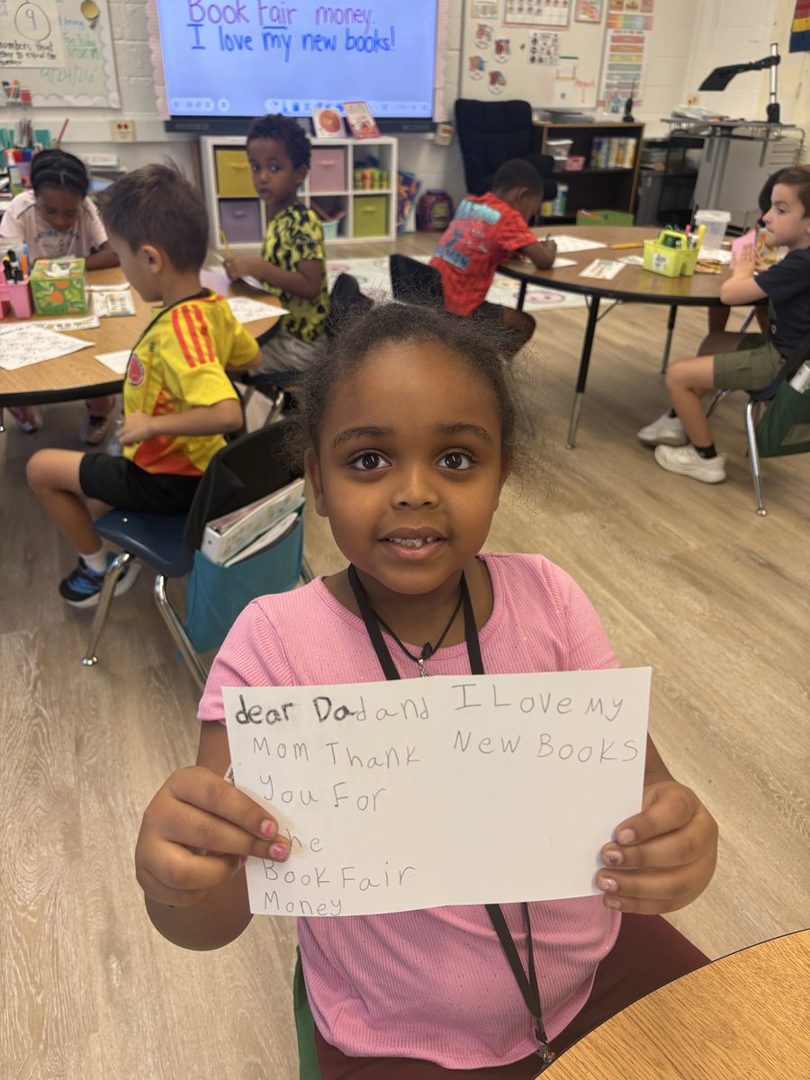 ms_kretschman's tweet photo. I LOVED watching my first graders take initiative this morning! They decided they wanted to write handwritten thank you cards to their parents! I’m so lucky to have these kind kiddos this year🤭 https://t.co/NNLH1goxD7
