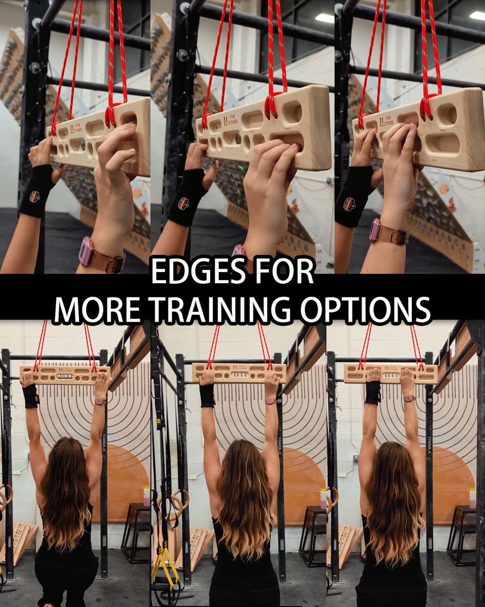 TwoStonesSports's tweet photo. The Two Stones Portable Hangboard features 1/2/3/4 finger pockets, 4 different depths, and edges designed to simulate various holds and strengthen your grip.

Lightweight and easy to carry, take it with you wherever you go and train anytime, anywhere. 💪🧗 https://t.co/hI8YlgpUN1