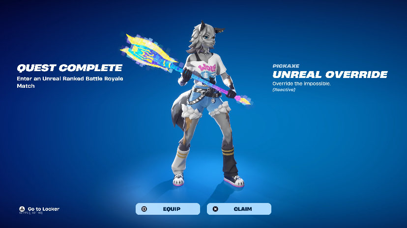 Wolfbyte_04's tweet photo. Guys! I finally got it! 🥳
My first time to reach unreal. And I will never do this ever again!

#Fortnite https://t.co/iONncrRaXN