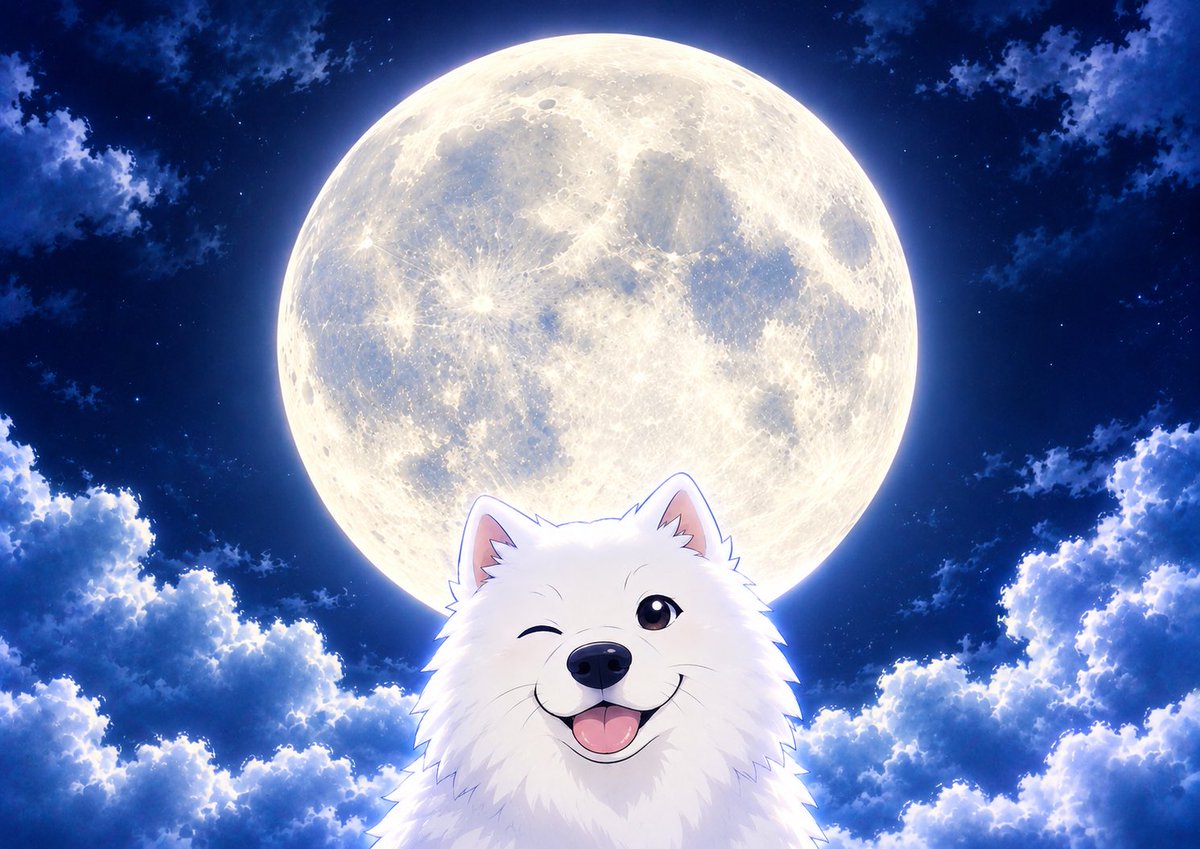 samoedomofmof's tweet photo. 昨日は中秋の名月でした🎑🌕✨ https://t.co/46UeD6Ese0