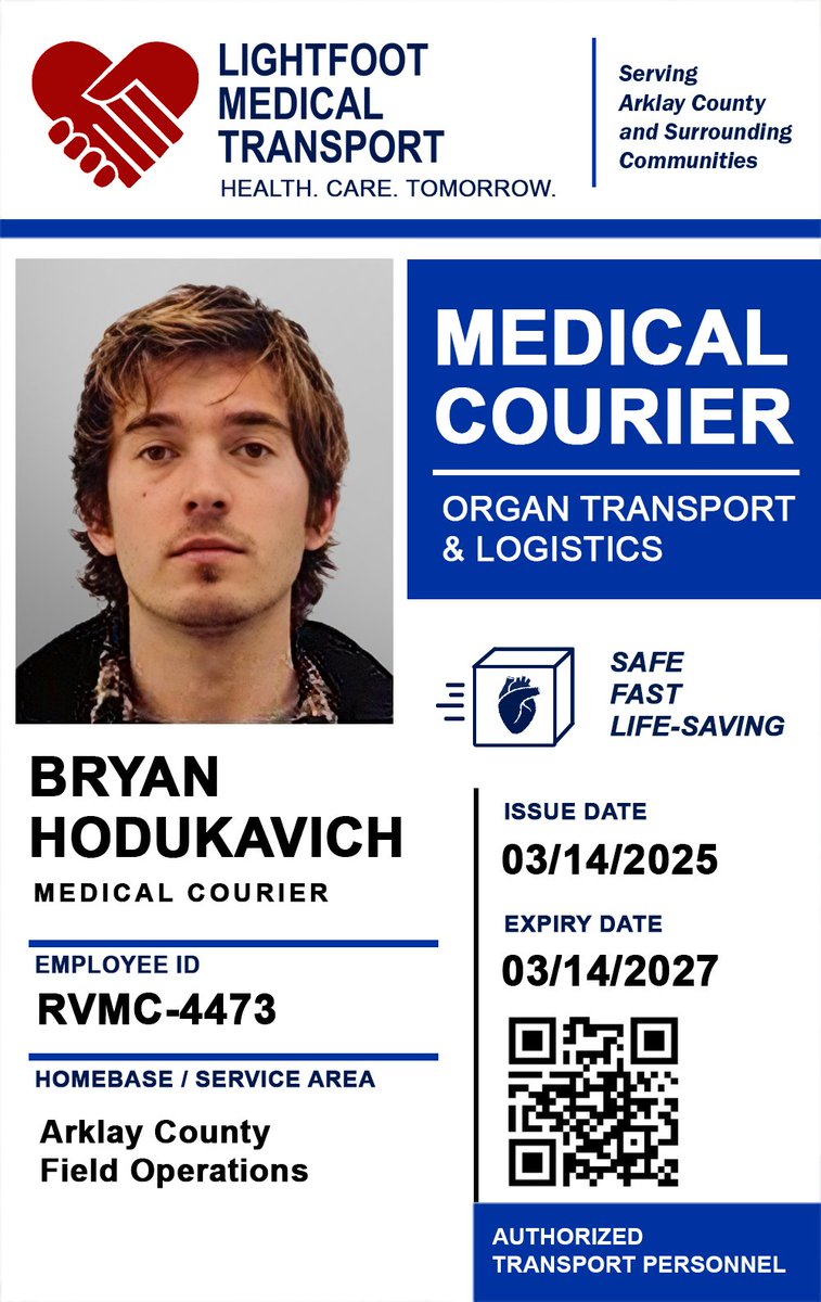 danreguinho's tweet photo. Alright for those who were asking about assets for a printable ID, here is one I mocked up of Bryan's ID in the size CR80, or a typical Credit Card. Size Ref attached. Tried to get it as close as possible to what few reference images there are, but took liberties to make it work. https://t.co/RXU52ll3FD