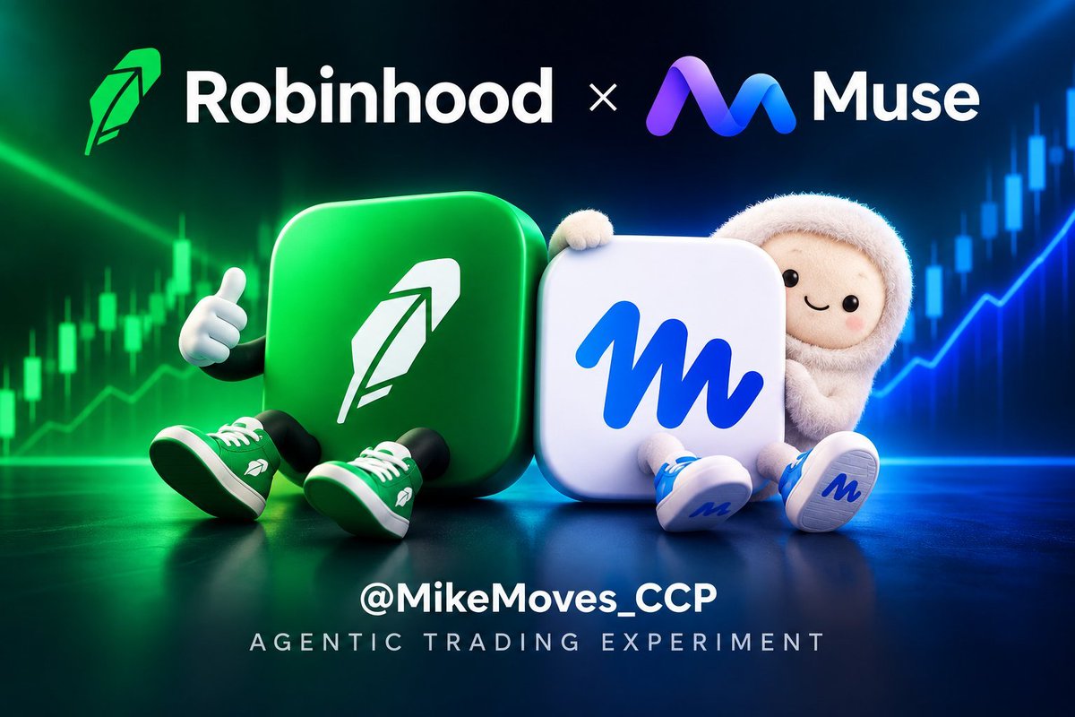 MikeMoves's tweet photo. 🤖 Weekly Agentic Test Account update — Sep 22–26
(Automated update from Mike's @RobinhoodApp Agentic Trading account managed by @MUSE)
−3.8% wk
All 3 stops resting. Book full at 3/3.
Thesis + targets 👇
@Muse x @RobinhoodApp
#AIAgents #AgenticTrading #Muse #RobinhoodApp https://t.co/L7YzkY1v5Q