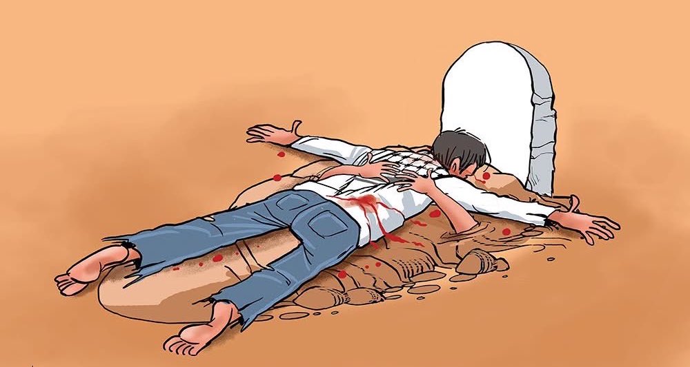hamad_alnajjar's tweet photo. Gazze'de bitmeyen acı: 4 şehit kardeşinin kabrini ziyaret eden bir genç, terörist İsrail güçleri tarafından şehit edildi. https://t.co/gAvM37PIFY