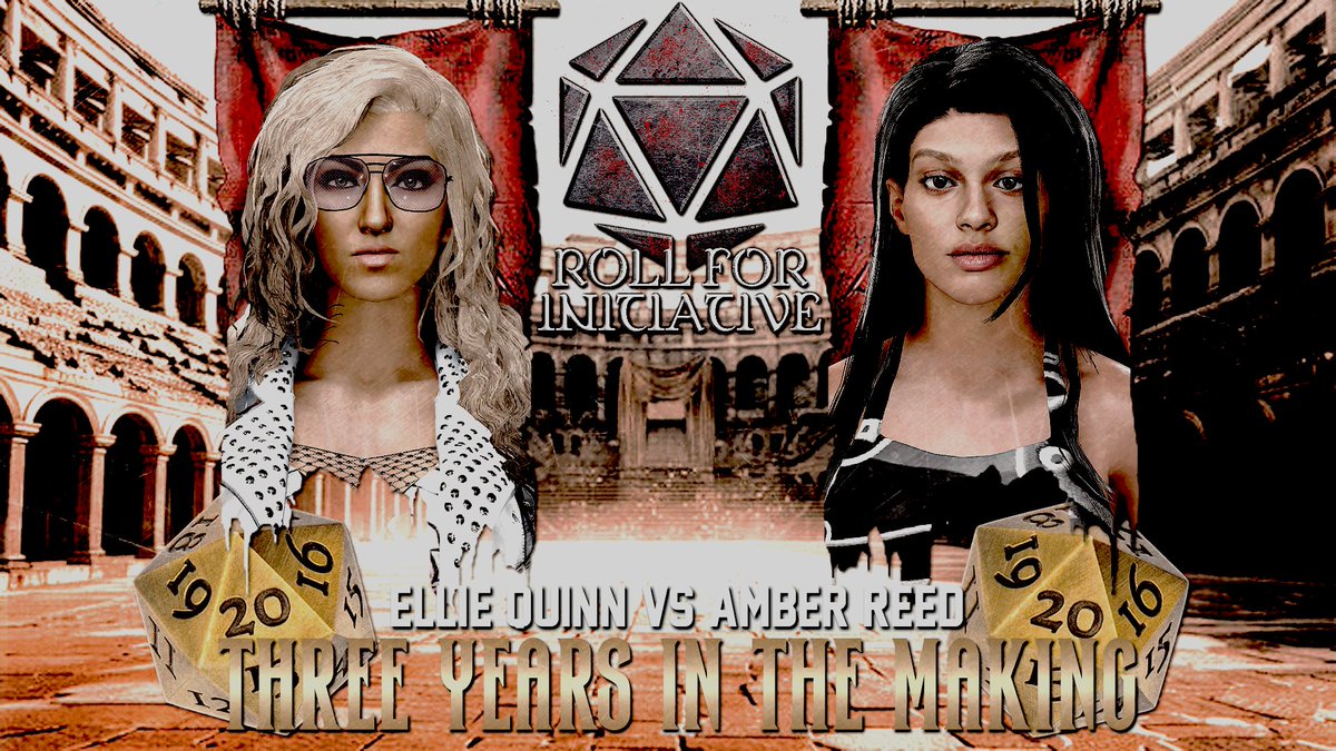 EMPOWERefed's tweet photo. It's been three years of constant social media trolling. Back and forth barbs. Attacks from behind, and plenty of fists thrown! And now inside an EMPOWER ring at Roll For Initiative, "The Antithesis" Ellie Quinn finally gets  "The Golden Ace" Amber Reed in a one-on-one match! https://t.co/9osPKMG0Ao