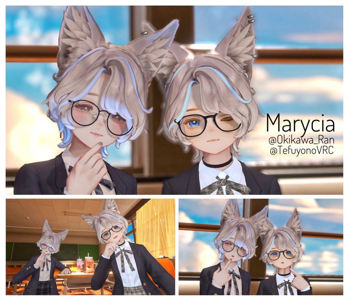 TefuyonoVRC's tweet photo. 偶然一致の姉妹マリシアちゃんズ𝟮𝗻𝗱
 #Marycia3D  #VRChat https://t.co/FwsF2ZX34l
