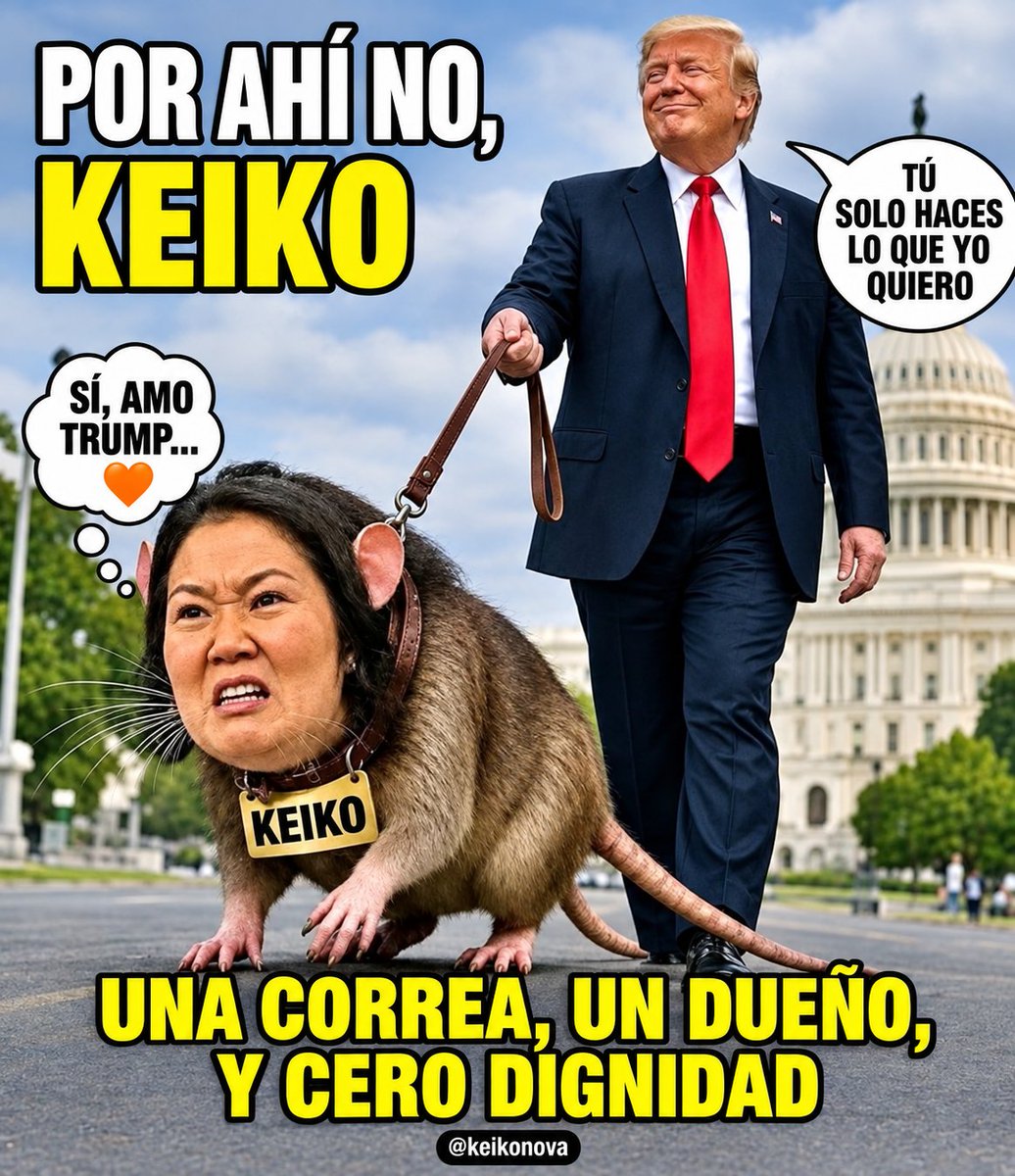 keikonova2026's tweet photo. Así o más claro: Keiko Fujimori al igual que su padre Alberto Fujimori nos hizo el "favorazo" de convertirnos en patio trasero de USA con el "Escudo de las Américas". 
El paquete incluye aviones sobrevalorados, petróleo sobrevalorado robado a Venezuela, y de regalo, la ilusión de que somos aliados y no sus títeres. ¡Un lujo!