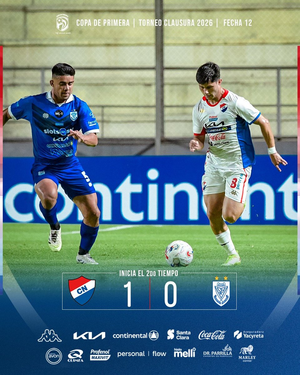 clubnacionalpy's tweet photo. #Clausura2026🏆

✅️ Fecha 12

𝗖𝗼𝗺𝗲𝗻𝘇ó 𝗲𝗹 𝘀𝗲𝗴𝘂𝗻𝗱𝗼 𝘁𝗶𝗲𝗺𝗽𝗼

Nacional 1️⃣ - 0️⃣ Ameliano 

⚽️ Rodrigo Melgarejo 

 #VamosNacional 🔴⚪️🔵 https://t.co/D0tBXEi4EW