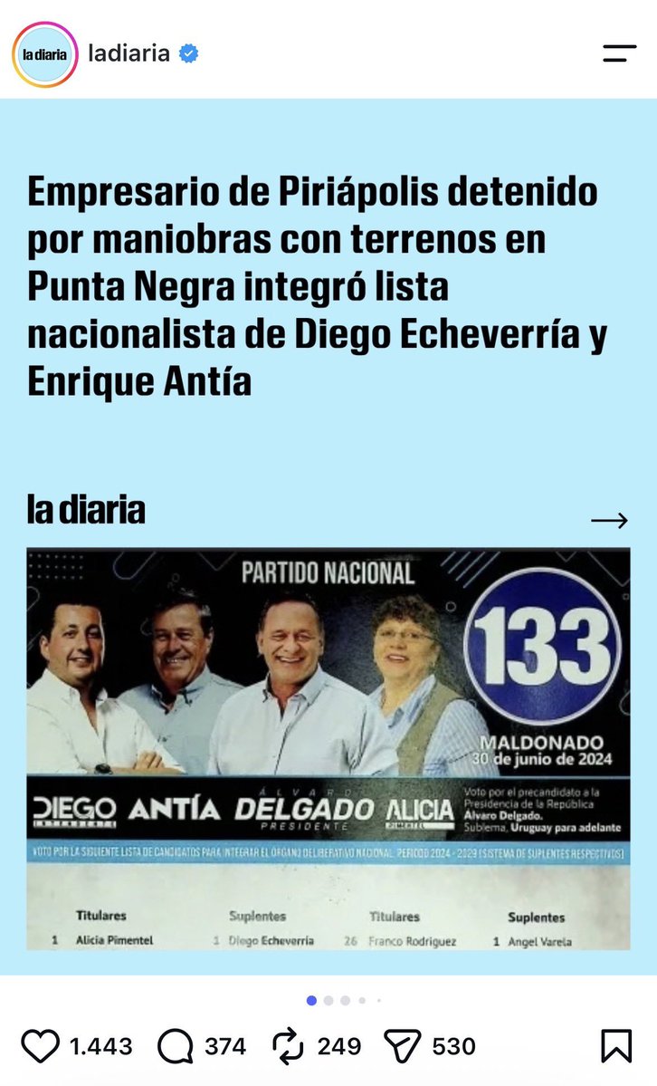sebaibarra1983's tweet photo. El Horonable Partido Nacional no para. Hay orden de traficar . @AlvaroDelgadoUy Tenés Teléfono!! @sergiobotana https://t.co/EaUofIlq2J