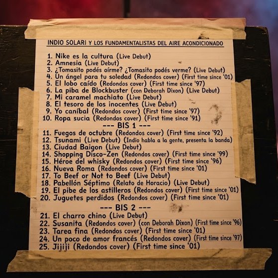 indiosolari__pr's tweet photo. El 12 de noviembre de 2005 era el 
PRIMER RECITAL SOLISTA DEL INDIO SOLARI.
Y esta fue la lista. https://t.co/RYzbpjEfk2