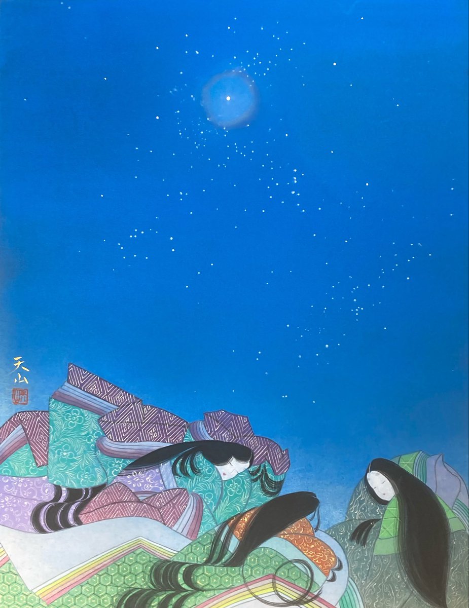 nihonga_tenzan's tweet photo. 星に願いを　6号作品 https://t.co/APliI84la7