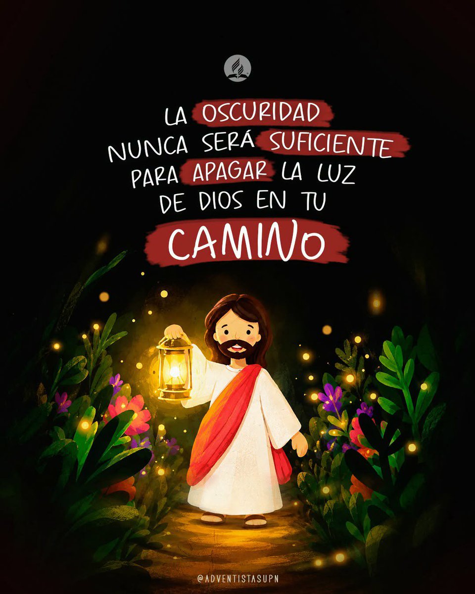 MachadoNafri's tweet photo. Puede que el camino se ponga oscuro, pero nunca estarás sin luz. Cuando Jesús camina contigo, aun la noche más profunda puede convertirse en un lugar de esperanza. ✨
“Yo soy la luz del mundo; el que me sigue, no andará en tinieblas.” — Juan 8:12.
#Adventistas #vnma #UnaVoz27 https://t.co/Az5GHvDekn