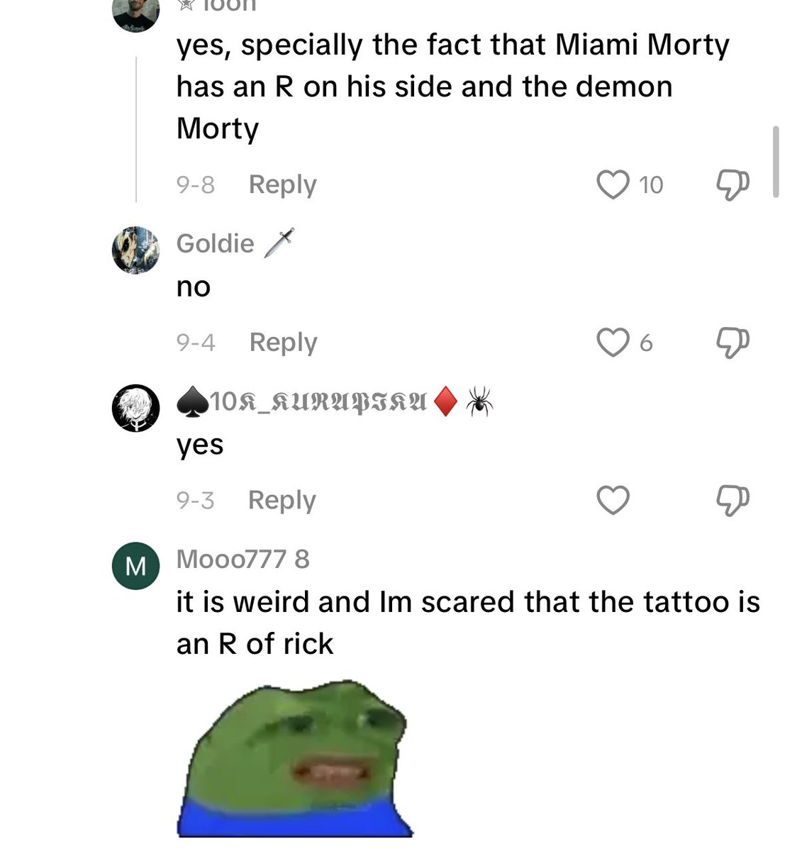 IAmTiiiKiii's tweet photo. yes we are RaM tiktok fans😭 yes we know absolutely nothing abt RaM😭😭😭😭 yes we believe miami morty is a gyaru gal n not a prostitute😭😭😭😭😭 yes we will harass everyone who does not think this way yo😭😭😭✌️ https://t.co/SUtUaEQzQk