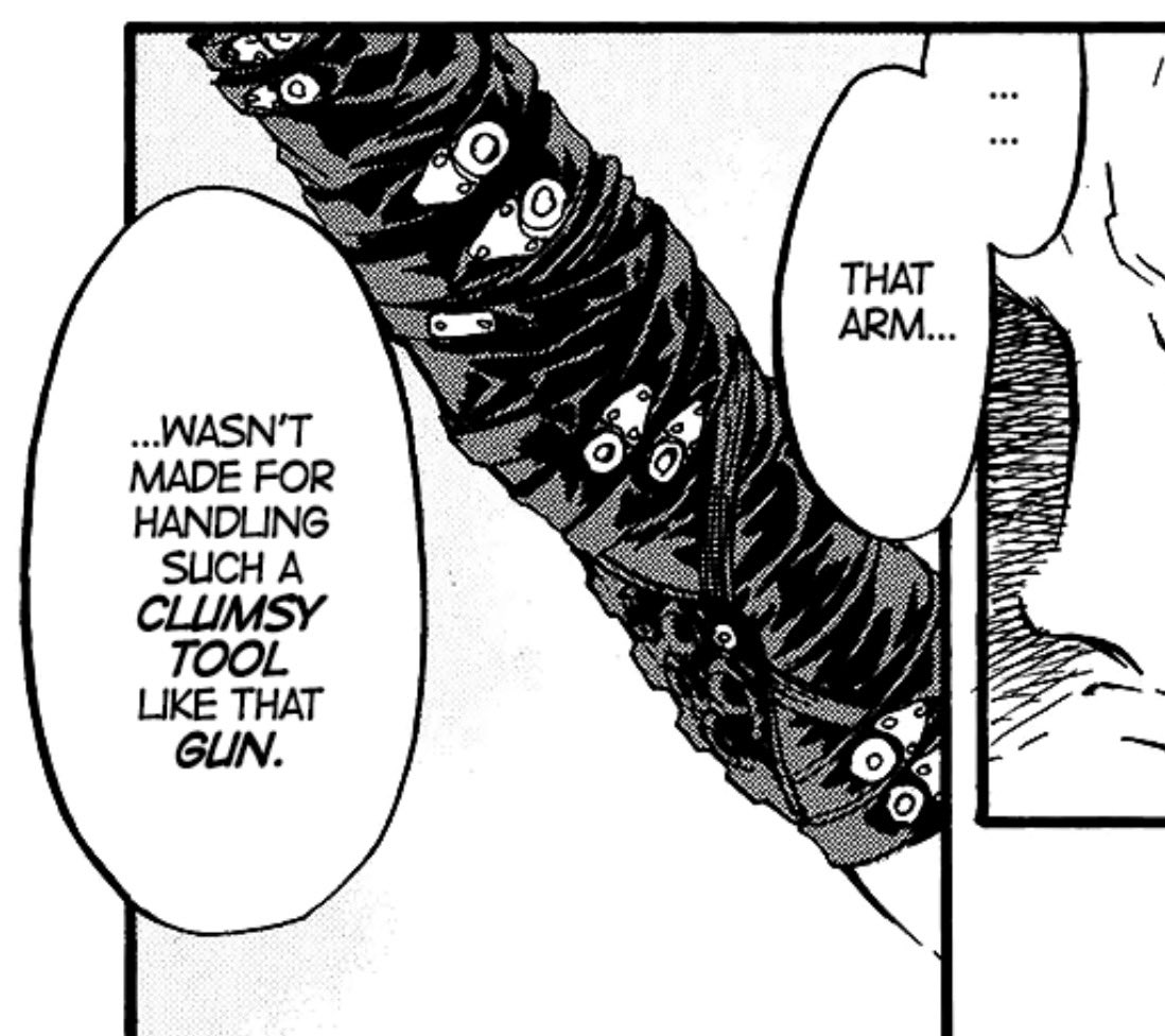 en_stama's tweet photo. though knives describes himself as a knife collector, he names his collection… after GUNS.

what did he mean by this! i think GHG must be derogatory, considering his distaste for those “clumsy tools.” maybe, then, it’s an even higher compliment for legato to not receive a number https://t.co/WArzEHWOoJ