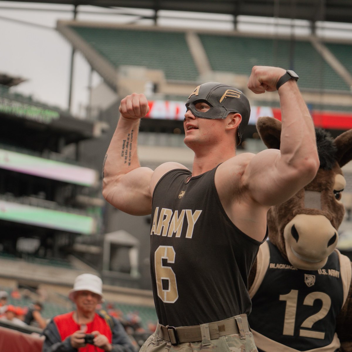 WestPoint_USMA's tweet photo. Friday night lights in Philly. ⚔️

Tonight, Army takes the field on the road. For these cadets, football is only part of the journey. Before long, they’ll trade one field for another, leading Soldiers across the Army—including alongside units like the 11th Airborne Division.

For now, there’s a game to finish.

#GoArmy #BeatTemple