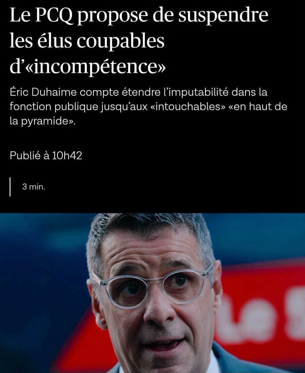 andrearthurciel's tweet photo. Pour moi, c’est la plus belle proposition de toute la campagne jusqu’à maintenant.

Peu importe le parti, l’imputabilité devrait être au cœur de la politique. 

Quand on occupe une fonction publique et qu’on prend des décisions avec l’argent des contribuables, il doit y avoir une réelle responsabilité qui vient avec.

*