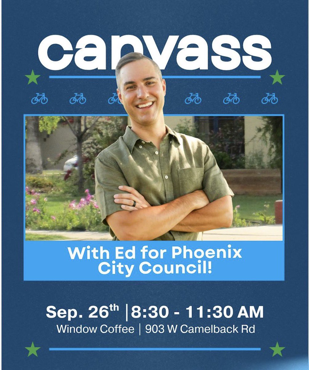PhxNewLibs's tweet photo. Canvassing w Ed Hermes Saturday morning! Sign up here: https://t.co/BhZYdjjGzb https://t.co/0fBwPBMPcZ